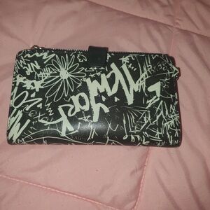 Michael Kors Black and White Graphic Wallet